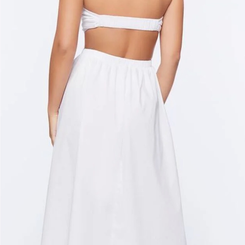 White midi dress